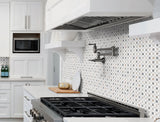 Satori Palissandro Thassos 12-in x 12-in Polished Natural Stone Look Mosaic Floor and Wall Tile (0.95-sq. ft/ Piece)