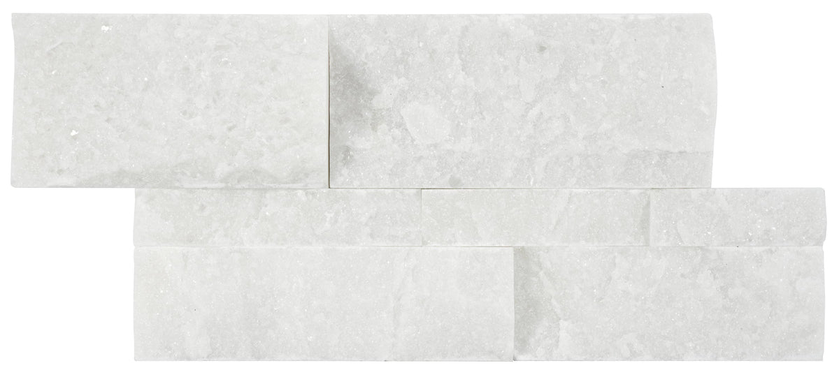 Satori Northern Arctic Ledgestone 6-in x 12-in Natural Stone Quartz Marble-Look Wall Tile (0.48-sq ft per piece)