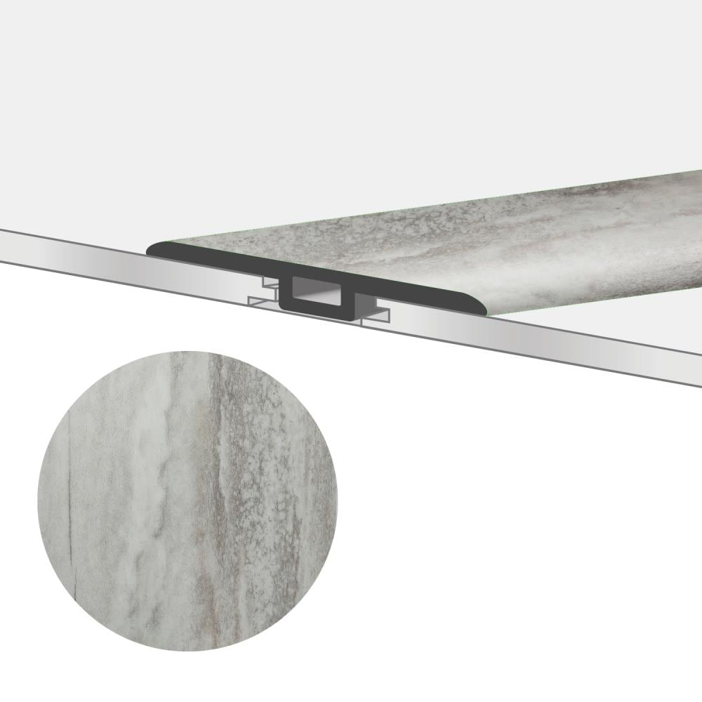 Lucida USA GlueCore T-moulding Greystone 0.27-in T x 1.75-in W x 48-in L Vinyl T-moulding