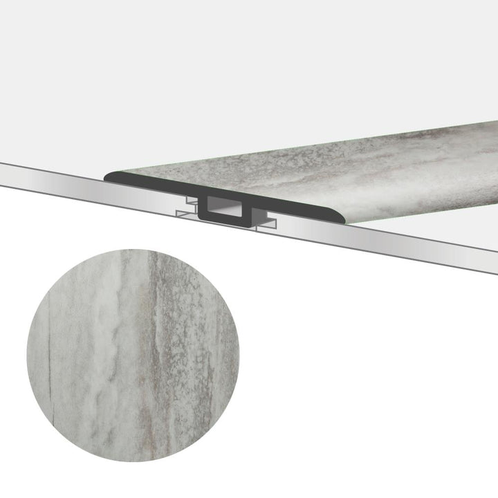 Lucida USA Greystone 2-in T x 3-in W x 48-in L Vinyl Floor T-moulding