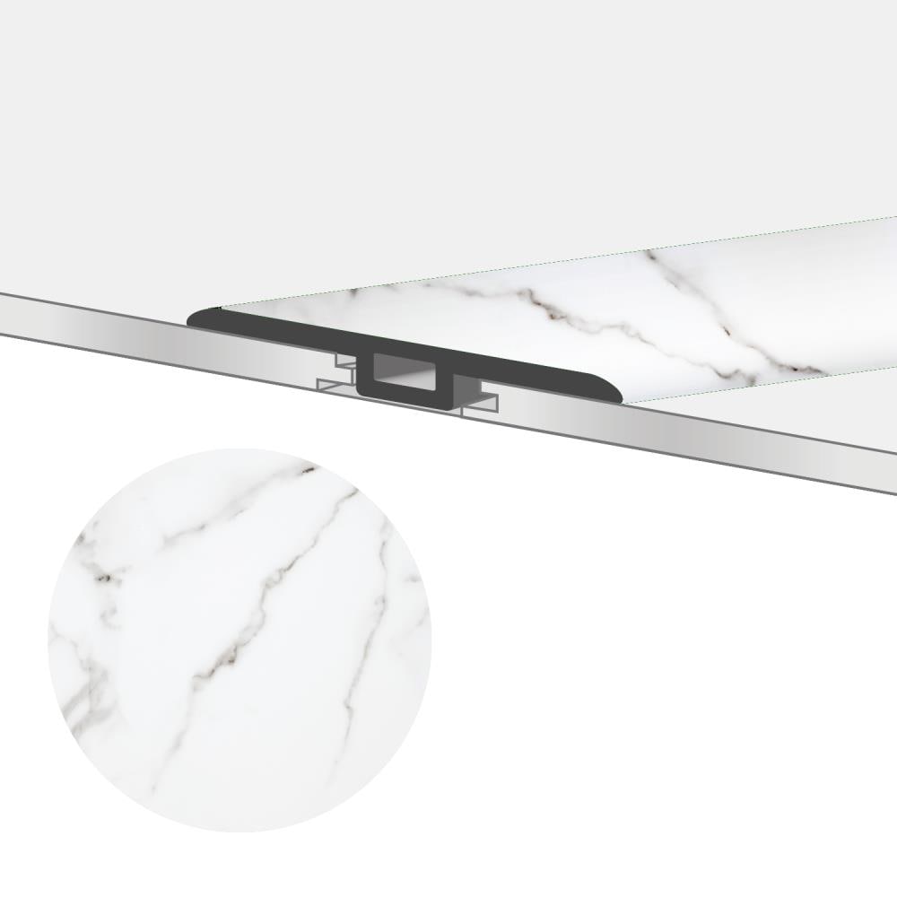 Lucida USA TerraCore T-moulding Calacatta 0.27-in T x 1.75-in W x 48-in L Vinyl T-moulding