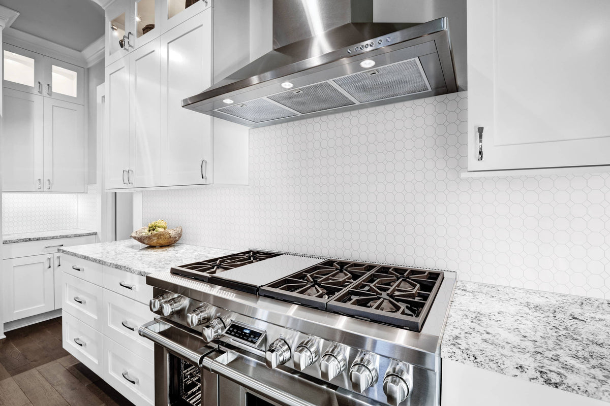 Satori Hudson Brilliant White Bistro 12-in x 12-in Matte Porcelain Hexagon Wall Tile (0.91-sq ft per Piece)
