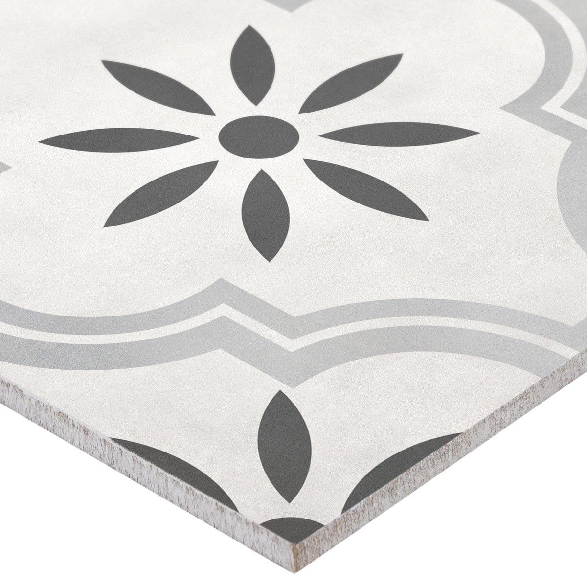 Satori Nouveau Arabesque Flora 8-in x 8-in Matte Porcelain Floor and Wall Tile (0.43-sq. ft/ Piece)