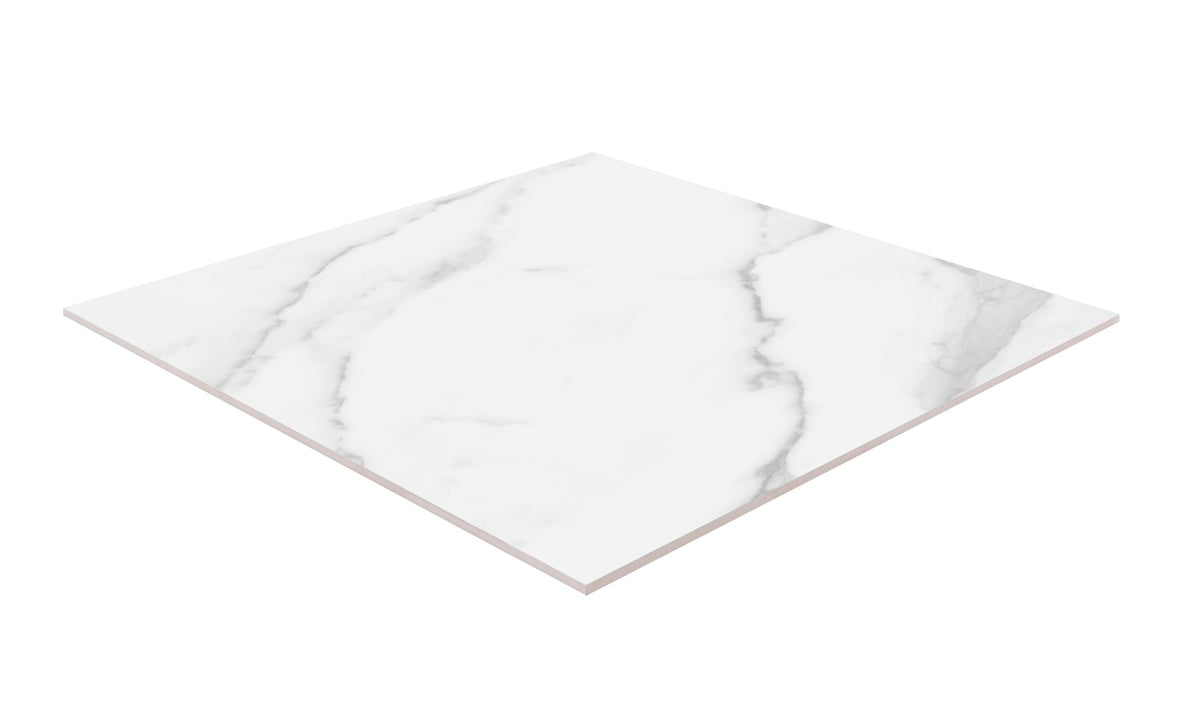 Satori Regent Statuario 24-in x 24-in Polished Porcelain Marble-Look Floor and Wall Tile (3.87-sq ft per piece)