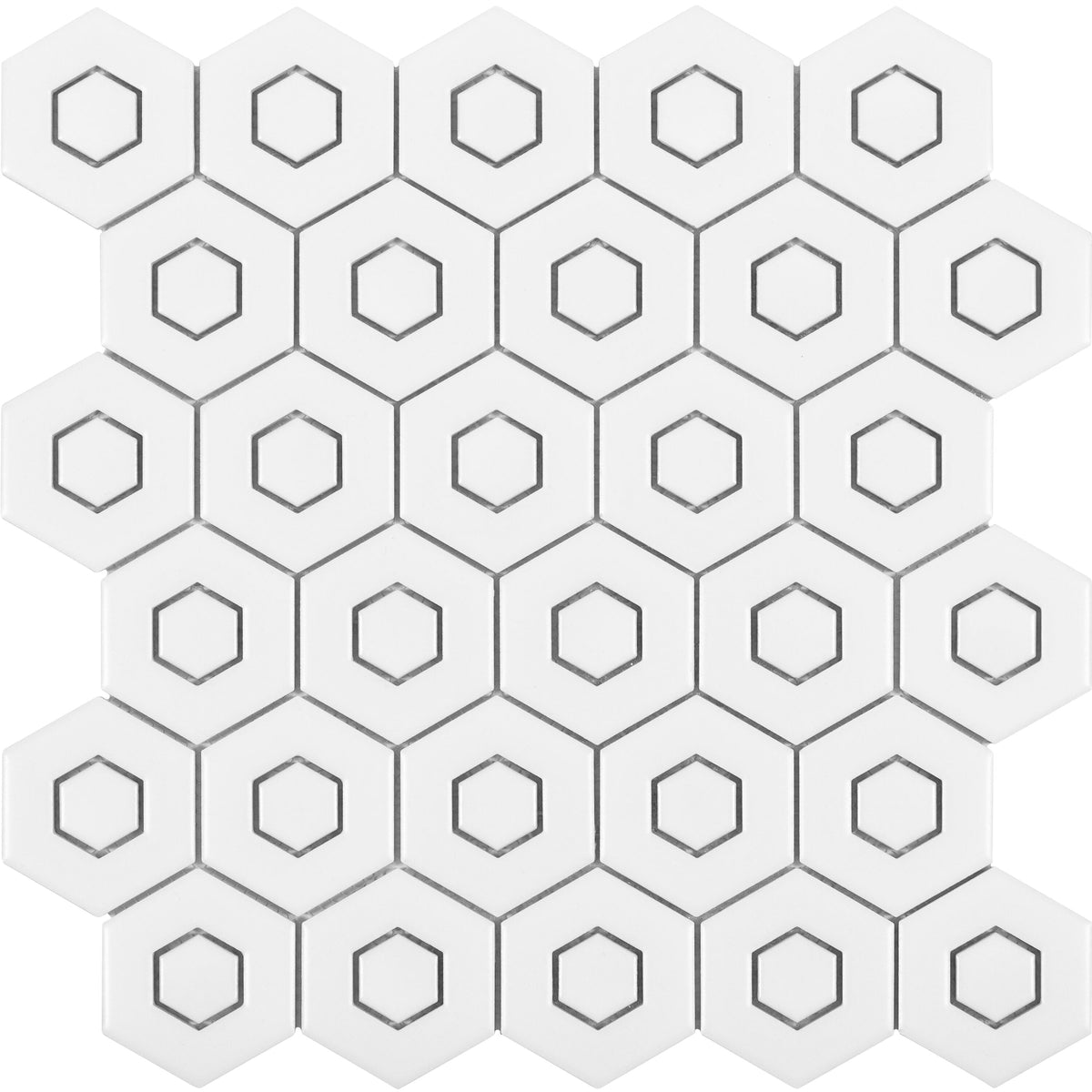 Satori Hudson Brilliant White 12-in x 12-in Matte Porcelain Honeycomb Wall Tile (0.94-sq ft/ Piece)