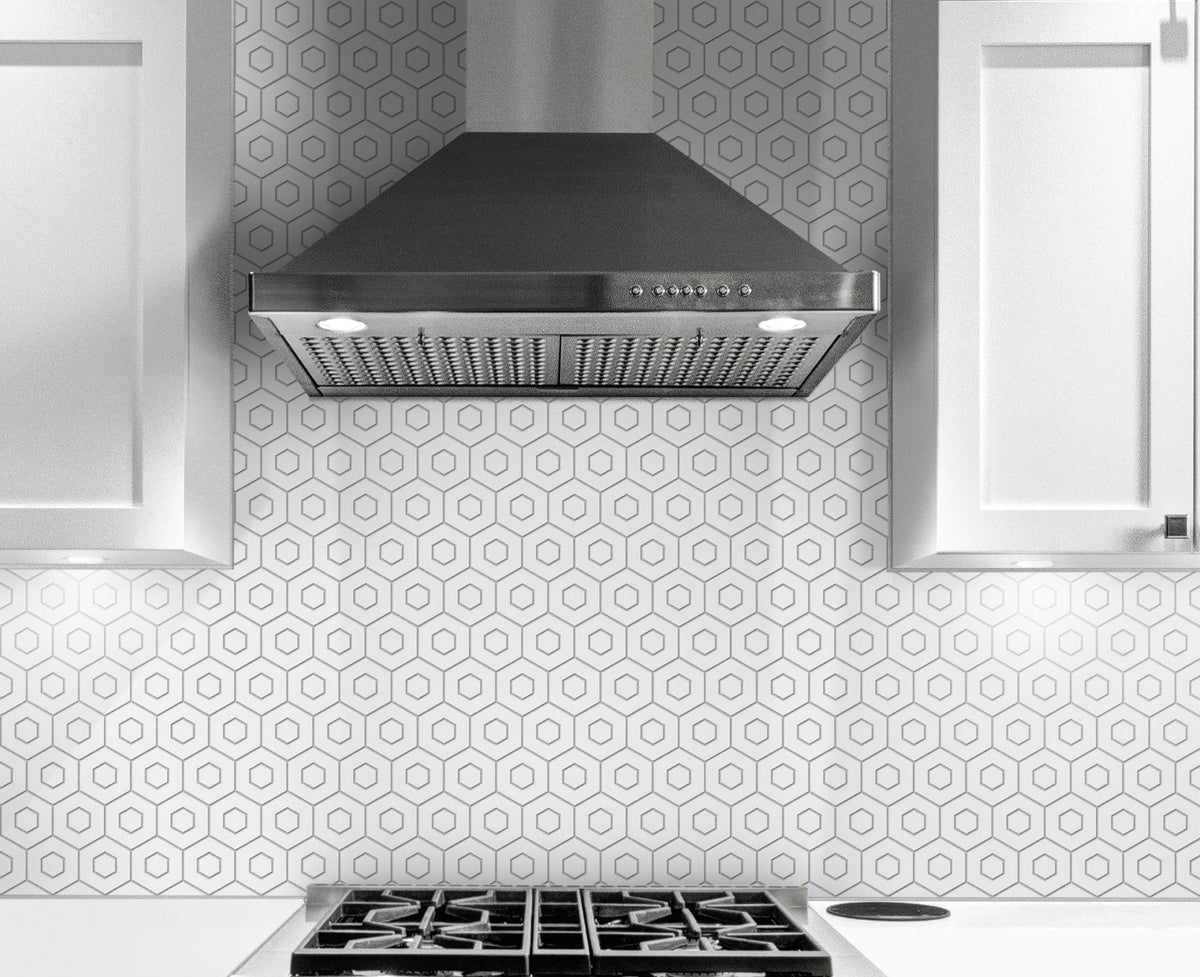 Satori Hudson Brilliant White 12-in x 12-in Matte Porcelain Honeycomb Wall Tile (0.94-sq ft/ Piece)