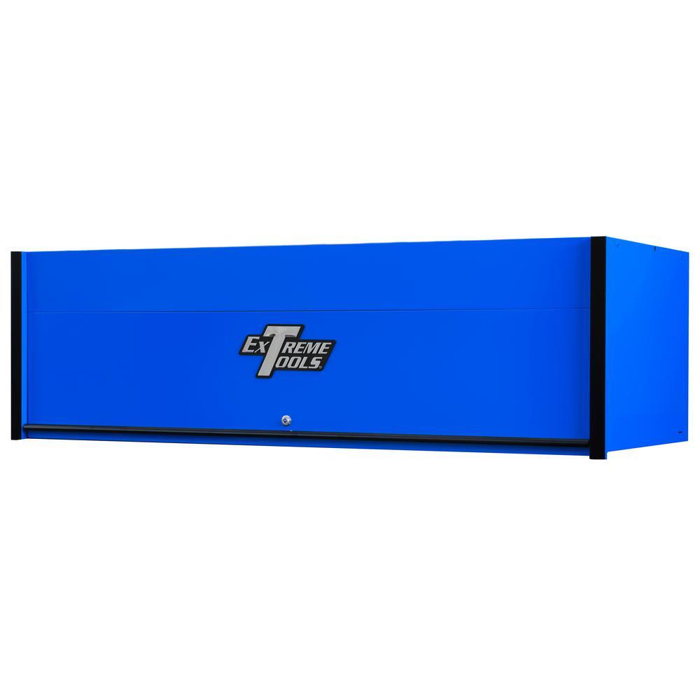 RX Professional 72 in. 0-Drawer Extreme Power Workstation Hutch in Blue with Black Handle - Super Arbor