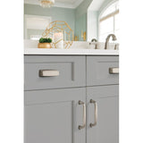 Amerock Kane 3-3/4-in (96mm) Center to Center Weathered Nickel Rectangular Cup Drawer Pull