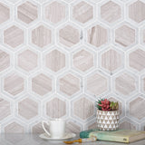 Apollo Tile Gray 5-in x 13-in Polished Natural Stone Marble Honeycomb Marble Look Wall Tile (5.48-sq. ft/ Carton)