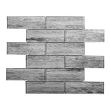 Apollo Tile (Sample) Gray 4-in x 4-in Glossy Glass Brick Wood Look Floor and Wall Tile