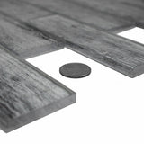 Apollo Tile (Sample) Gray 4-in x 4-in Glossy Glass Brick Wood Look Floor and Wall Tile