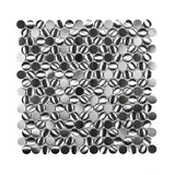 Apollo Tile (Sample) Metal 4-in x 4-in Polished Metal Penny Round Patterned Wall Tile