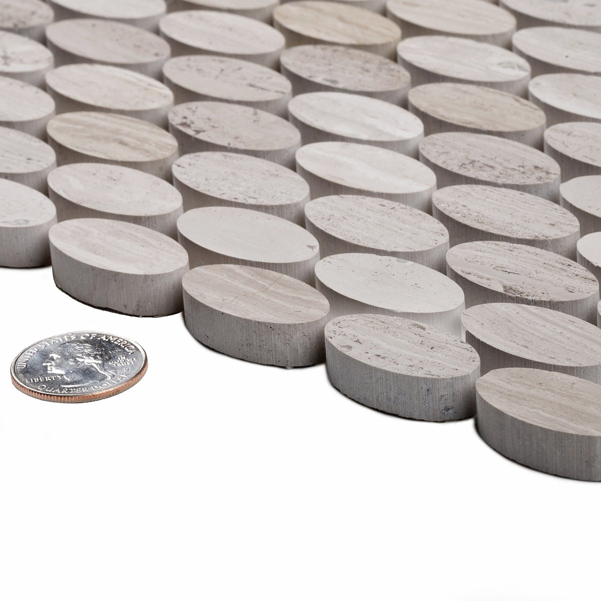 Apollo Tile (Sample) Gray 4-in x 4-in Polished Wood Honeycomb Wood Look Floor and Wall Tile