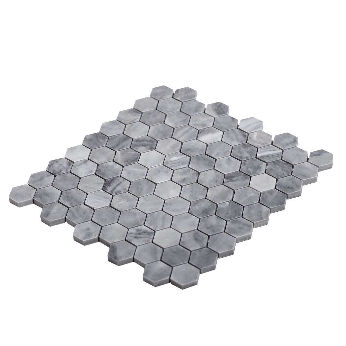 Apollo Tile (Sample) White 4-in x 4-in Polished Marble Honeycomb Floor and Wall Tile