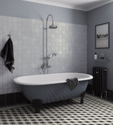 Apollo Tile (Sample) Duchess Gray 4-in x 4-in Glossy Ceramic Subway Wall Tile