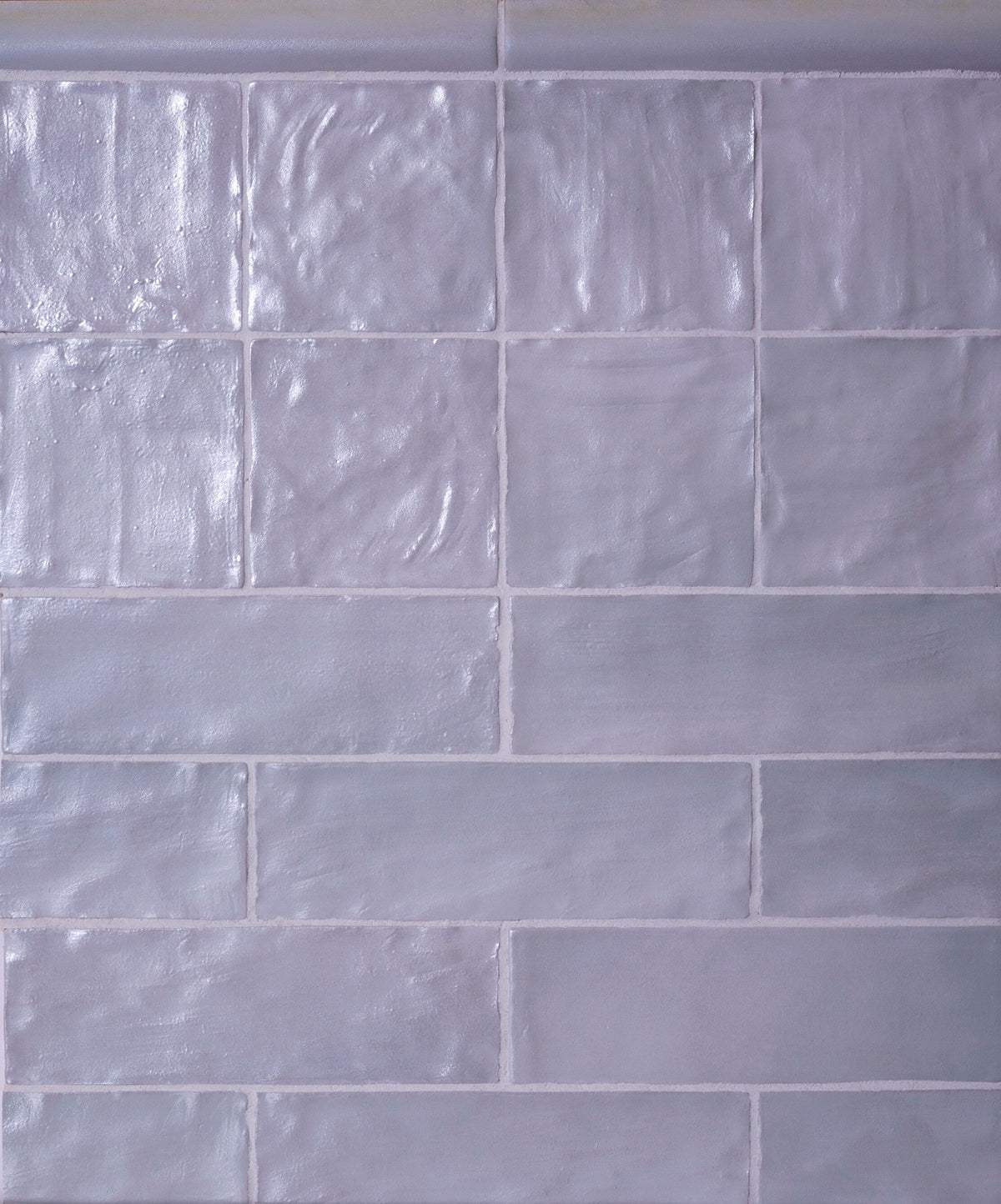Apollo Tile (Sample) Duchess Grey 4-in x 4-in Glossy Ceramic Brick Look Wall Tile