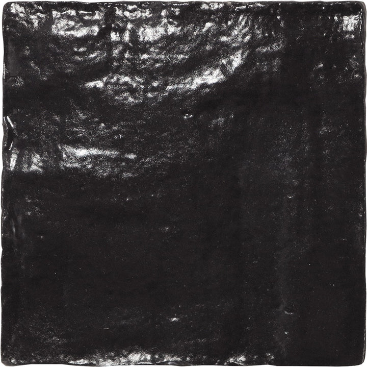 Apollo Tile (Sample) Duchess Black 4-in x 4-in Glossy Ceramic Wall Tile