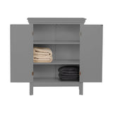 Teamson Home Stratford 26-in x 34.5-in x 13-in Gray Freestanding Linen Cabinet