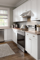 Diamond NOW Arcadia 24-in W x 35-in H x 23.75-in D White 3-Drawer Base Fully Assembled Cabinet (Recessed Panel Shaker Style)