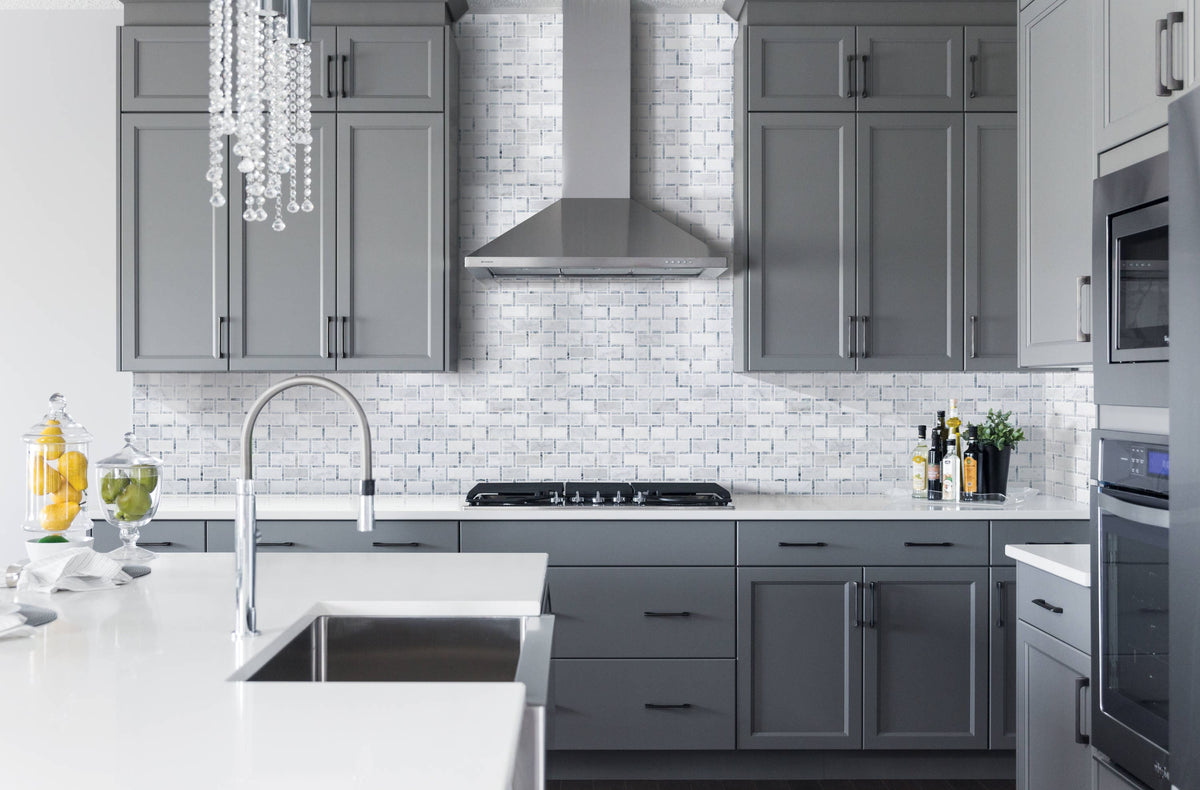Satori Carrara Grigio 12-in x 12-in Polished Natural Stone Subway Mosaic Wall Tile (0.95-sq. ft/ Piece)