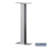 Standard Pedestal Bolt Mounted for Roadside Mailbox and Mail Chest Silver