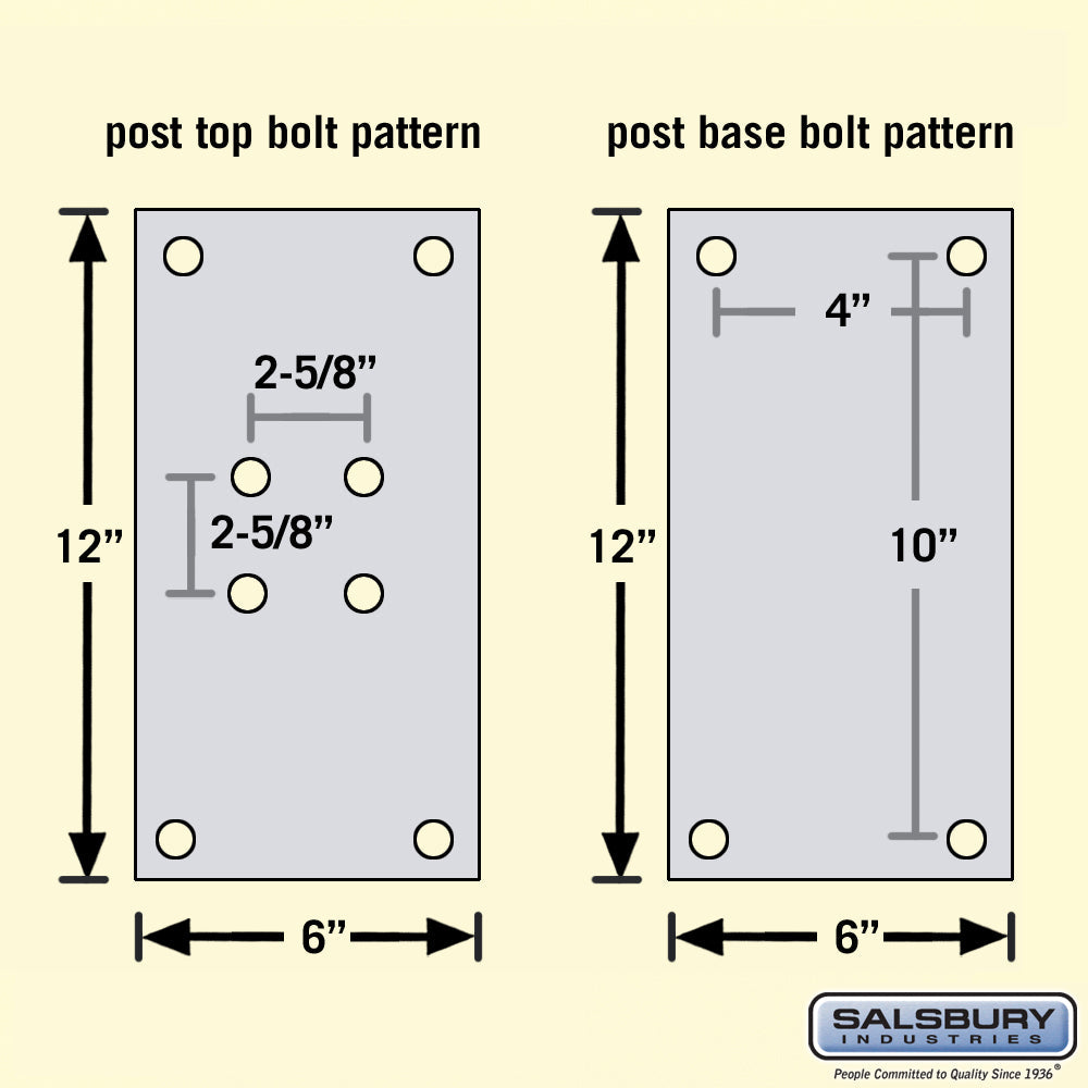 Standard Pedestal Bolt Mounted for Roadside Mailbox and Mail Chest Silver