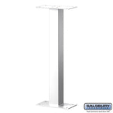 Standard Pedestal Bolt Mounted for Roadside Mailbox and Mail Chest - White