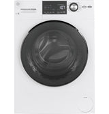 GE 2.4 cu. ft. High-Efficiency Stackable White Front Loading Washing Machine with Steam, ENERGY STAR