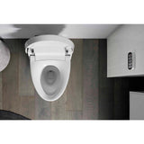Veil Comfort Height Intelligent 1-Piece 0.8 or 1.28 GPF Dual Flush Elongated Toilet in White Seat Included - Super Arbor