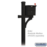 Deluxe In-Ground Mailbox Post - Black