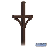 Deluxe 2-Sided In-Ground Mounted Mailbox Post - Bronze