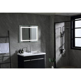 39 in x 28 in White LED Lighted Rectangle Bathroom Vanity Mirror With Touch Sensor