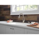 Delta Savile Stainless 1-Handle Deck-Mount Pull-Down Handle Kitchen Faucet (Deck Plate Included)