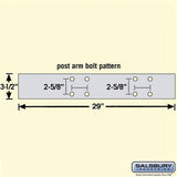 Deluxe 2-Sided In-Ground Mailbox Post for Four Roadside Mailboxes - White