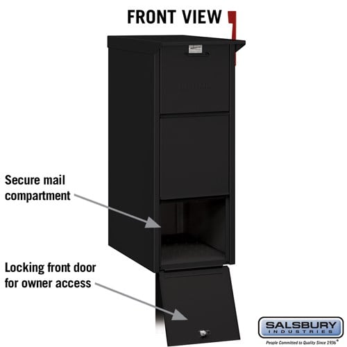 Durable Aluminum Mail Package Drop with Secure Locking Doors and USPS Approval