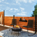 HOFT C4 Line Post 3-ft x 44-in Black Aluminum Deck Rail Kit