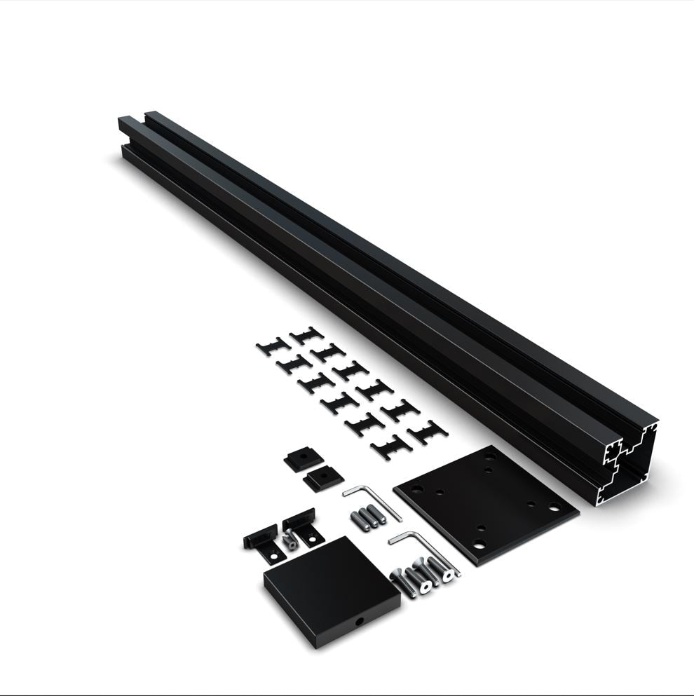 HOFT B4 Corner Post 3-ft x 44-in Black Aluminum Deck Rail Kit