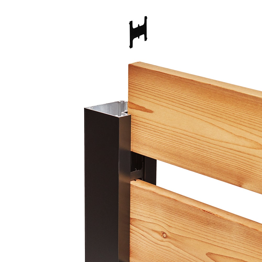 HOFT A4 End Post 3-ft x 44-in Black Aluminum Deck Rail Kit