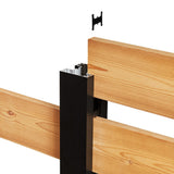 HOFT C4 Line Post 3-ft x 44-in Black Aluminum Deck Rail Kit