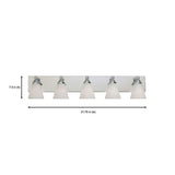 Hudson 5-Light Chrome Wall Mount Vanity Light