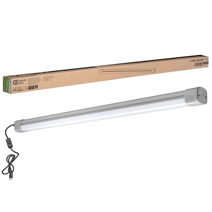 4 ft. Vapor Tight Water Tight Strip Light Plug-in Direct Wire Integrated LED Wraparound Light 3600 Lumens 4000K