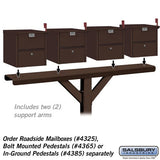 4-Wide Mailbox Spreader with Arms - Bronze