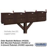 4-Wide Mailbox Spreader with Arms - Bronze