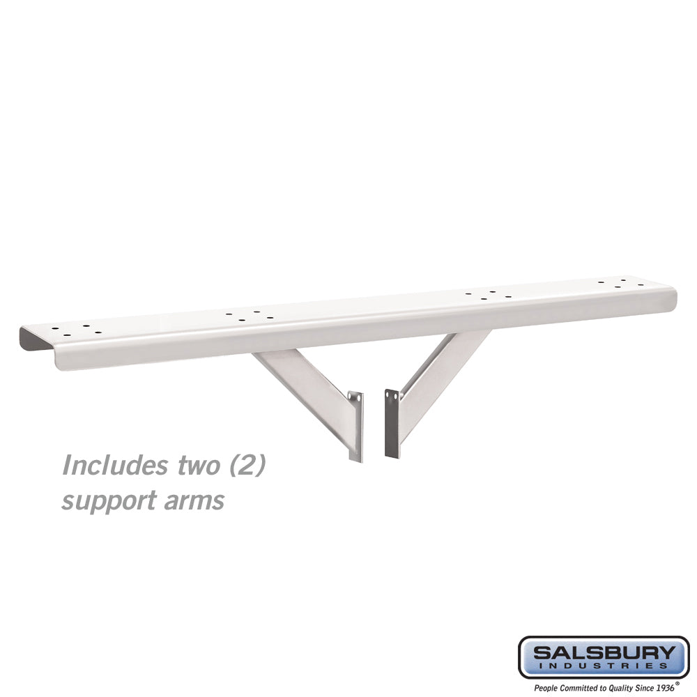4-Wide Mailbox Spreader with 2 Supporting Arms - White