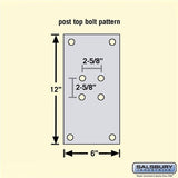 Standard Pedestal - In-Ground Mounted for Mailboxes, Silver
