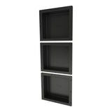 Redi Niche 16 in. x 42 in. Triple Shower Niche Set in Black - Super Arbor