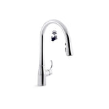 Simplice Touchless Single-Handle Pull-Down Sprayer Kitchen Faucet in Polished Chrome - Super Arbor