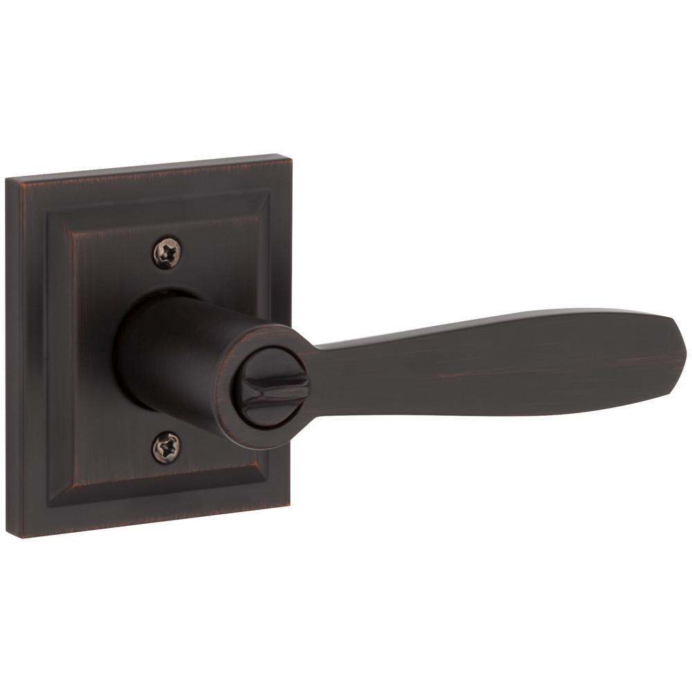 Torrey Venetian Bronze Low Profile Rose Keyed Entry Door Lever Featuring SmartKey Security - Super Arbor