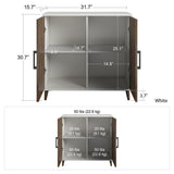 Ameriwood Home Ovando White Contemporary/Modern Wood Media Cabinet