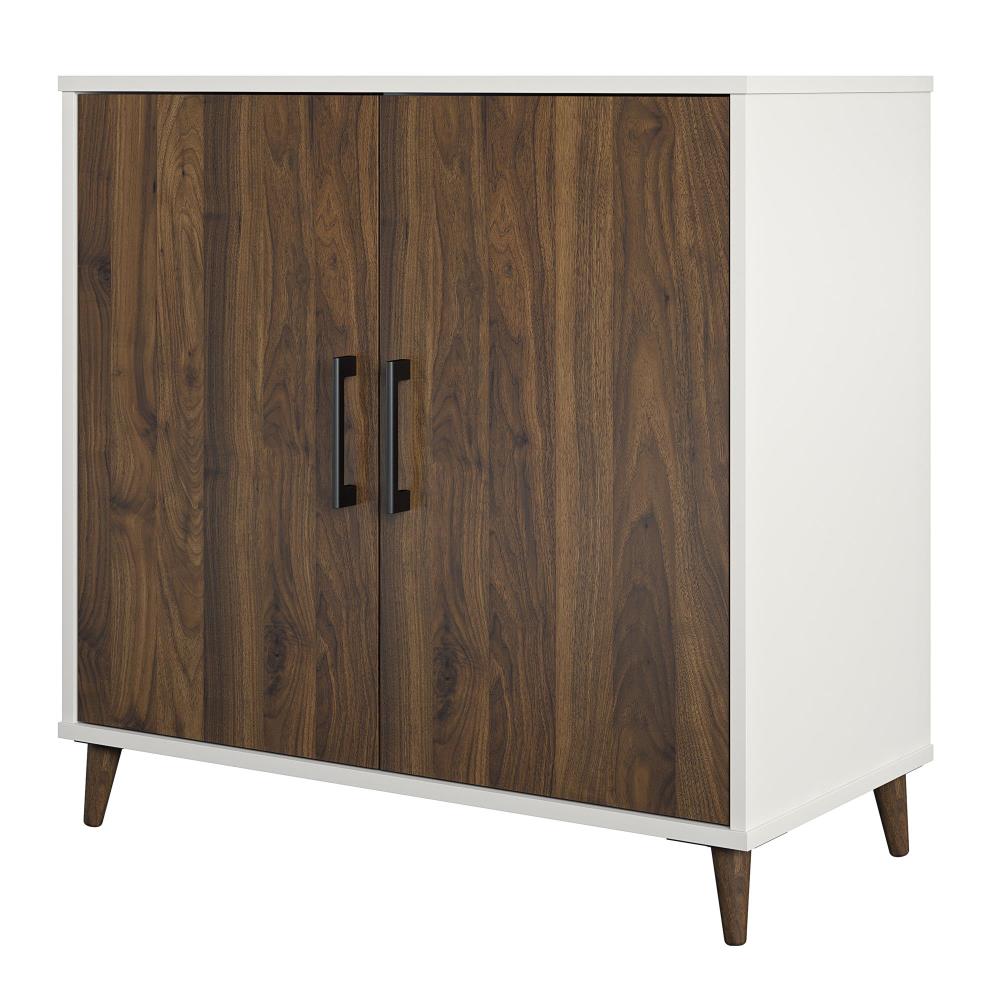 Ameriwood Home Ovando White Contemporary/Modern Wood Media Cabinet